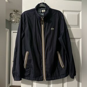 Lacoste Men’s Navy Zip-Front Windbreaker Jacket
